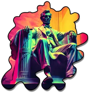 Lincolns memorial psychedelic