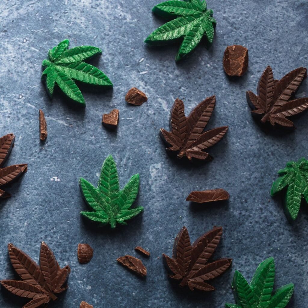 weed shaped chocolates