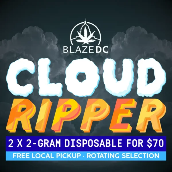 Cloud Ripper NEW STRAINS! Cloud Ripper | 2 × 2G Disposable Vapes - Blaze DC